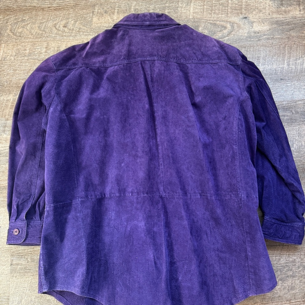 Margaret‎ Godfrey Leather Lightweight Jacket  Purple Plus Size 3X - Picture 2 of 14